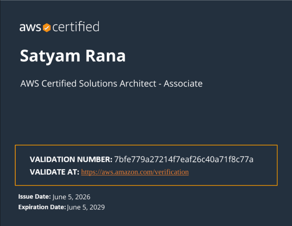 AWS Certified Solution Architect Associate - Amazon Web Services